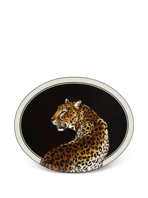 Dolce & Gabbana leopard-print porcelain platter Black TC0025TCA44UL005