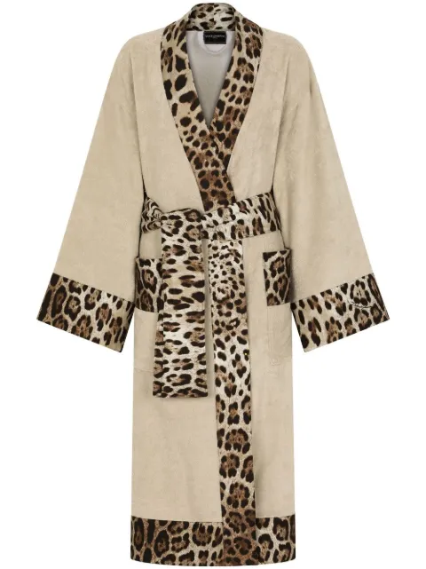 Dolce & Gabbana cotton terry bath robe Neutrals TCF010TCAGO