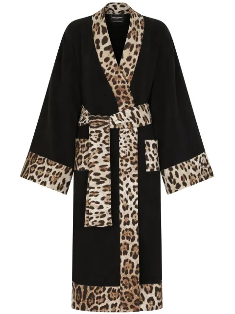 Dolce & Gabbana cotton terry bath robe Black TCF010TCAGO