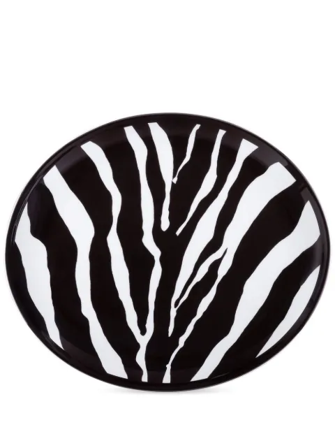 Dolce & Gabbana zebra-print porcelain platter White TC0090TCA70