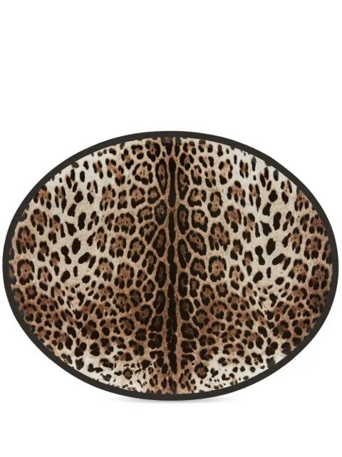 Dolce & Gabbana porcelain leopard-print platter Brown TC0025TCA71