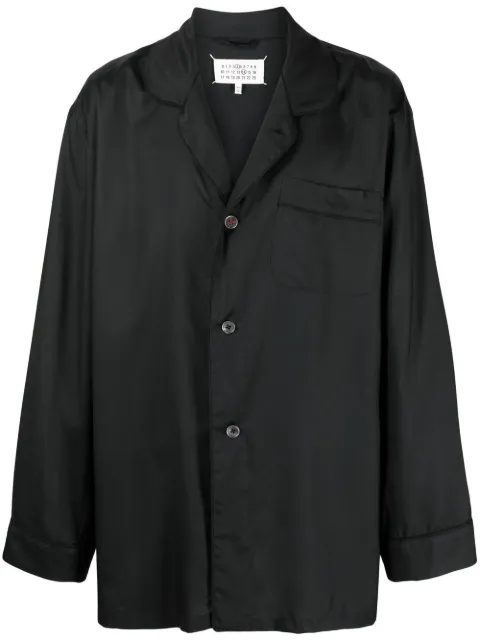 Maison Margiela long-sleeve silk shirt Black SI1DL0005S60345