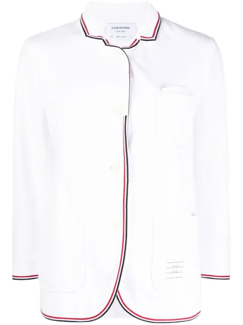 Thom Browne tech twill blazer jacket White FJT248AJ0042