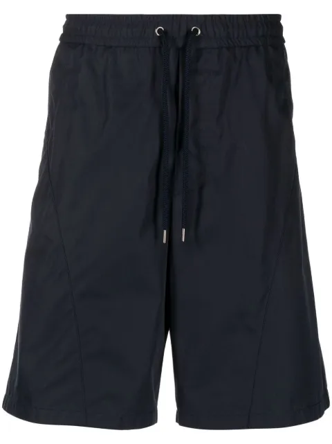 Giorgio Armani drawstring organic cotton track shorts Blue 2WGPB01MT03J1