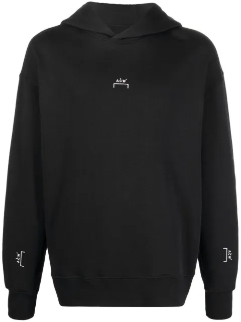 A-COLD-WALL* cotton logo-print hoodie Black ACWMW081