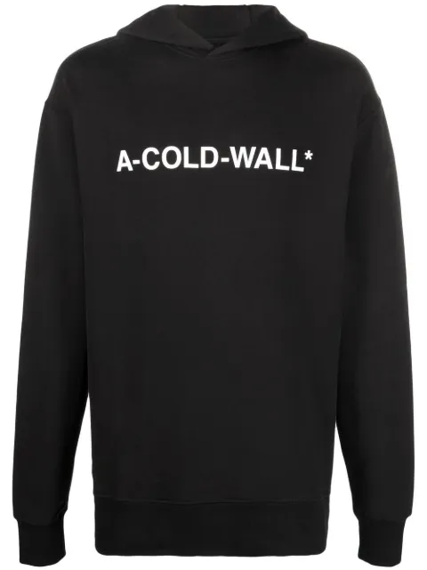 A-COLD-WALL* Essential logo-print hoodie Black ACWMW083