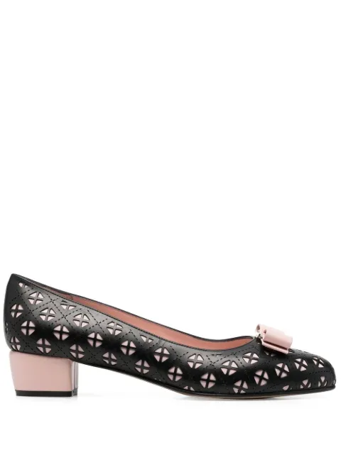 Ferragamo Vara 35mm cut-out pumps Black 754034