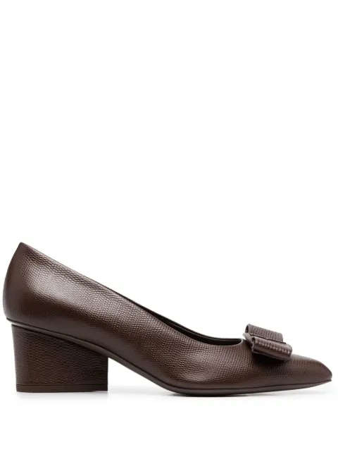 Ferragamo bow-detail pumps Brown 753773