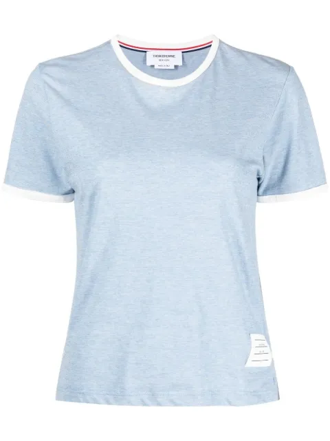 Thom Browne contrast-trim T-shirt Blue FJS133AJ0043