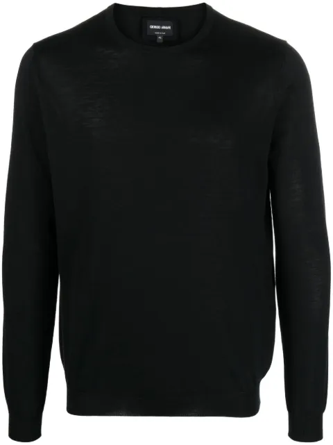 Giorgio Armani crew-neck sweatshirt Black 3HSM37SM63Z
