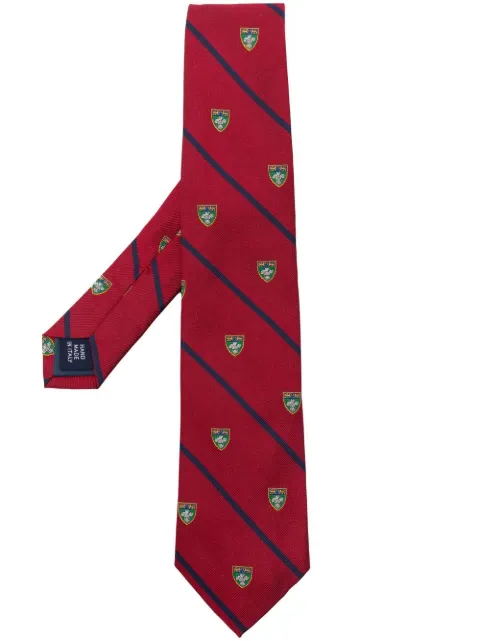Polo Ralph Lauren crest-print tie Red 712883562002