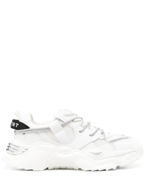 Plein Sport mesh panel lace-up sneakers White AABSUSC0351STE003N
