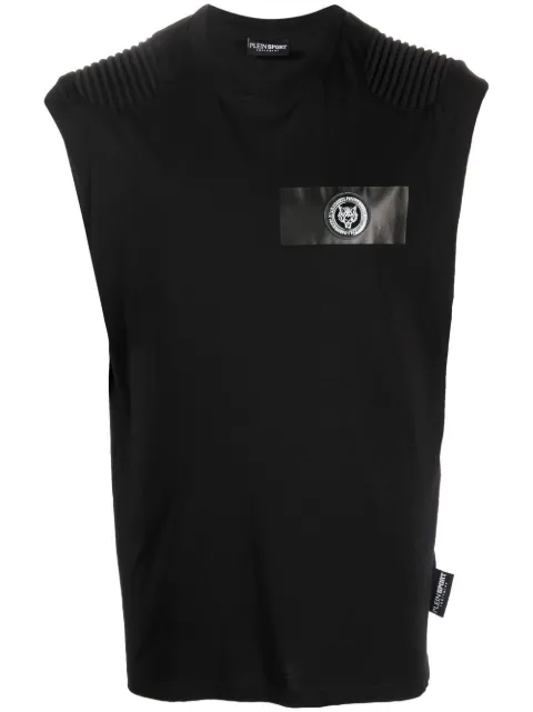 Plein Sport round neck tank top Black FABCMTK5753PJY002N