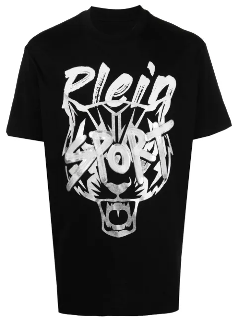 Plein Sport tiger-head short-sleeve T-shirt Black AABCMTK5768SJY001N