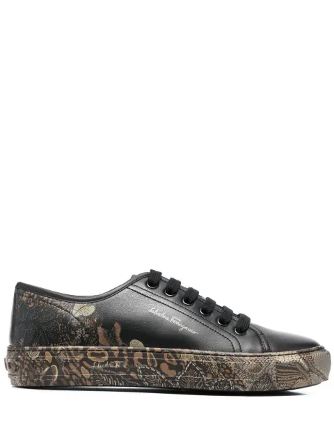Ferragamo Borg Cubic lace-up sneakers Black 754521