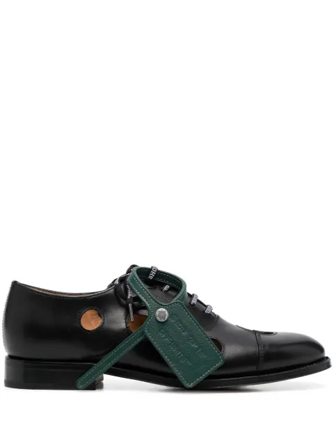 Off-White x Church's Meteor-holes leather Oxford shoes Black OWIF009T22LEA0011055