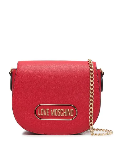 Love Moschino logo-plaque satchel bag Red JC4406PP0FKP0