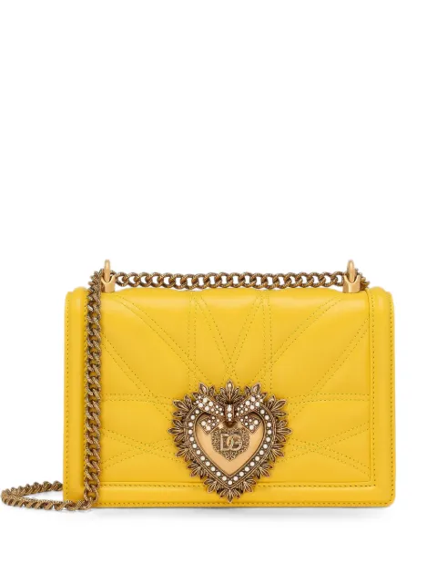 Dolce & Gabbana medium Devotion quilted shoulder bag Yellow BB7158AW437
