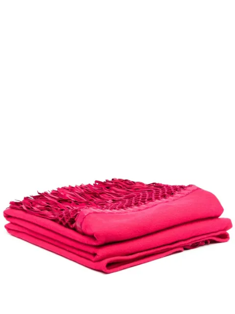 Christian Dior Pre-Owned 1970s fringed cashmere scarf Pink CHDI1500