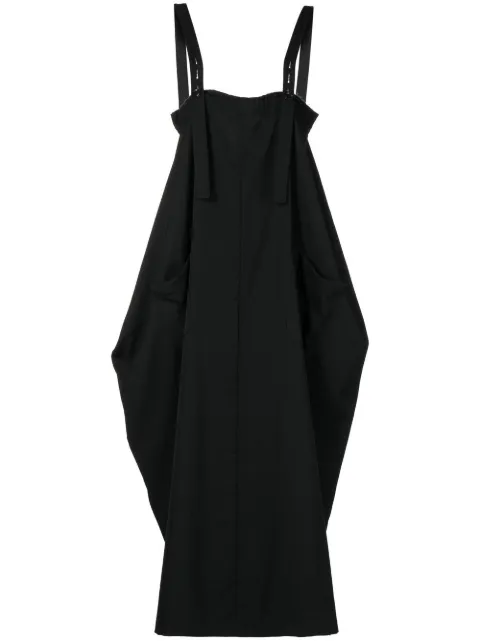 Y's square-neck wool dress Black YVD06100