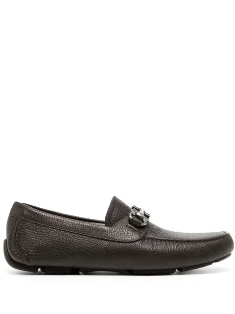 Ferragamo Gancini ornament driver moccasins Brown 755611