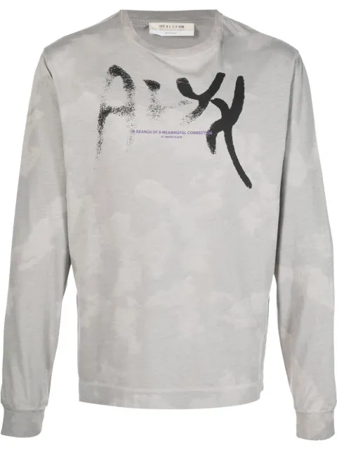 1017 ALYX 9SM logo-print long-sleeved T-shirt Grey AAUTS0316FA01SU22