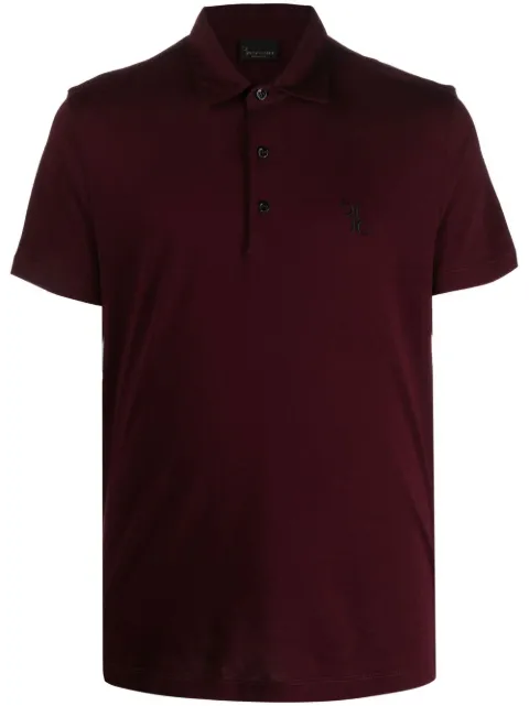 Billionaire logo-print cotton polo shirt Purple WABCMTK5587PTE003N