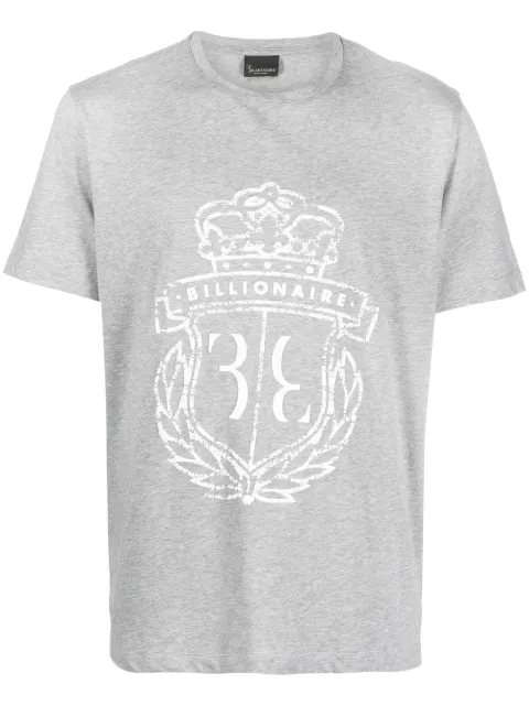 Billionaire logo-print detail T-shirt Grey WABCMTK5581PTE003N