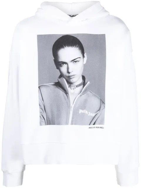 Palm Angels x Sims photograph-print hoodie White PMBB058F22FLE0100110