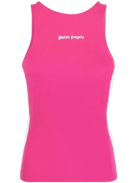 Palm Angels logo-print vest top Pink PWVO016F22FAB0013201