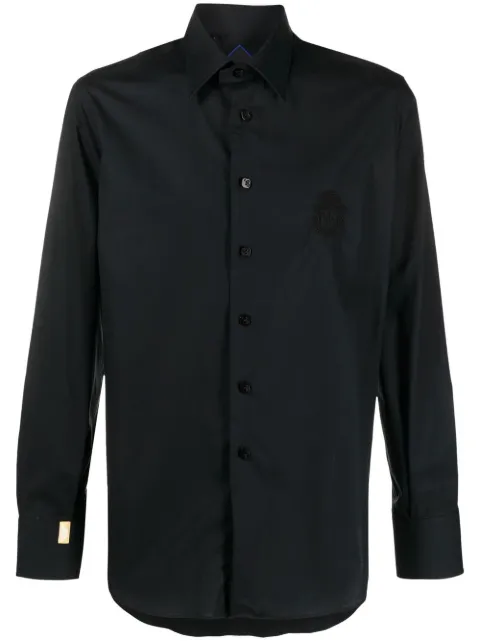 Billionaire Silver Cut long-sleeved shirt Black WABCMRP1788PTE003N