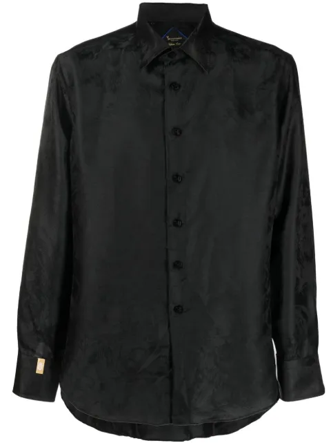 Billionaire Silver Cut long-sleeved shirt Black WABCMRP1740PTE003N