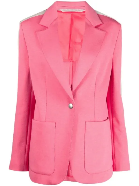 Palm Angels single breasted stripe-trim blazer Pink PWEN013F22FAB0013201