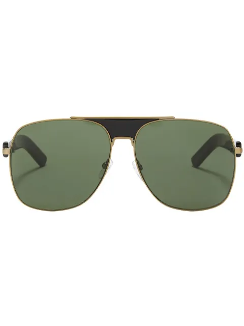 Palm Angels Eyewear Bay pilot-frame sunglasses Green PERI014F22PLA0011055