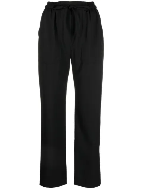 ETRO slim-fit tie-fastening trousers Black 191930494