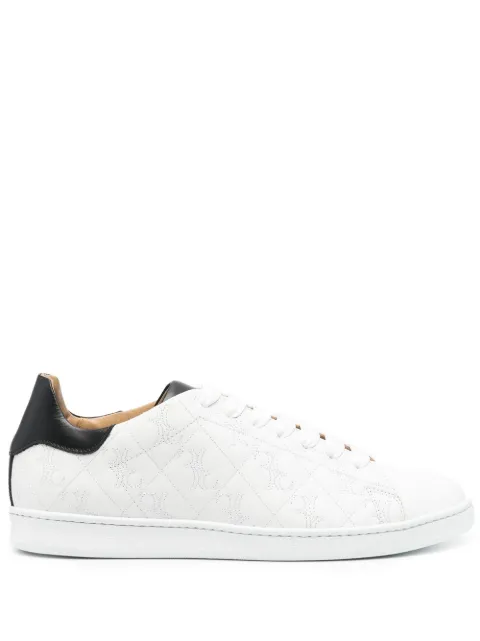 Billionaire quilted leather low-top sneakers White WABSMSC3712PLE010N