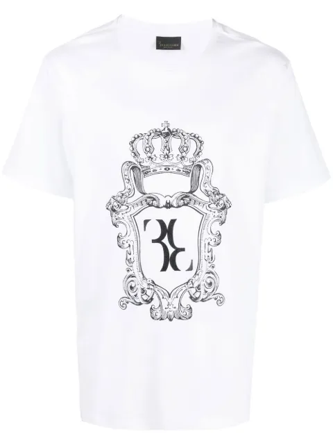 Billionaire logo-print cotton T-shirt White WABCMTK5567PTE003N