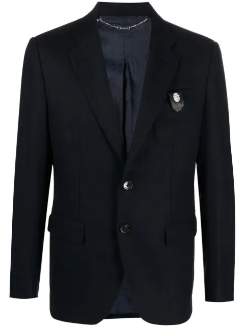Billionaire chest-pocket fitted blazer Black WABCMRF1538PTE003N