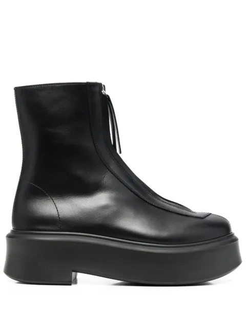 The Row Zipped Boots Black F1144L64R