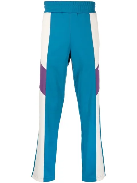 Palm Angels colour-block track pants Blue PMCJ003F22FAB0014703