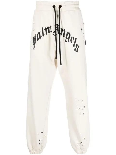 Palm Angels straight-leg track pants White PMCH011F22FLE0030310