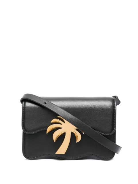 Palm Angels Palm Beach crossbody mini bag Black PWNQ011F22LEA0011076