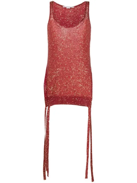 Stella McCartney sequin-embellished knit tank top Red 6K01533S2342