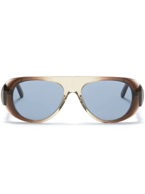 Palm Angels Eyewear Sierra shield-frame sunglasses Brown PERI011F22PLA0010845