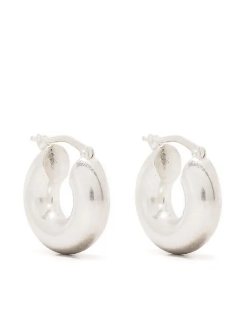 Jil Sander sterling-silver sculptural hoop earrings Silver J11VG0003P4865
