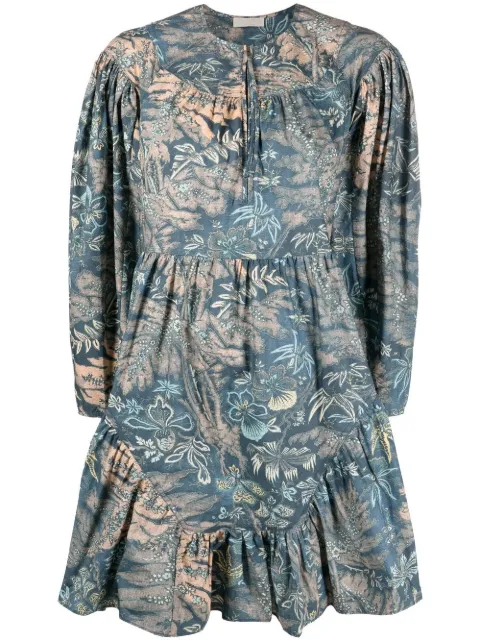 Ulla Johnson Leiko floral-print mini dress Blue PF220109