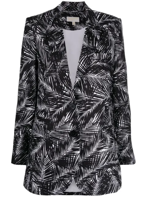 Michael Michael Kors palm-print blazer Black MS2100C5SX