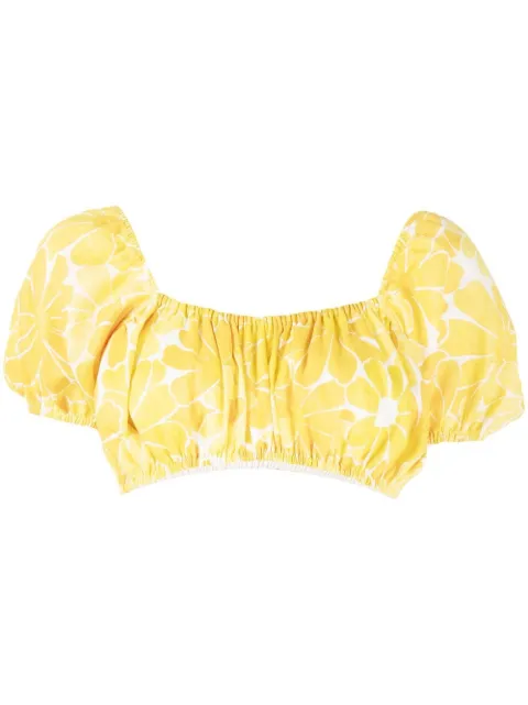 Faithfull Harlow floral-print top Yellow FF2200CFM