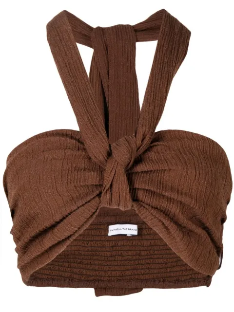 Faithfull Glenda halterneck top Brown FF2219COC