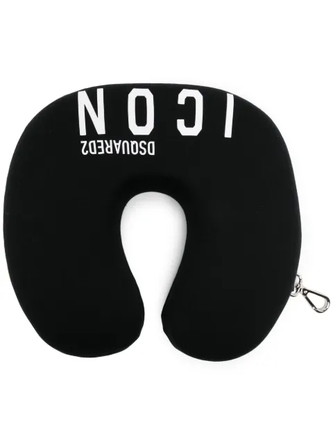 DSQUARED2 logo-print cotton travel pillow Black TPM0000116703959
